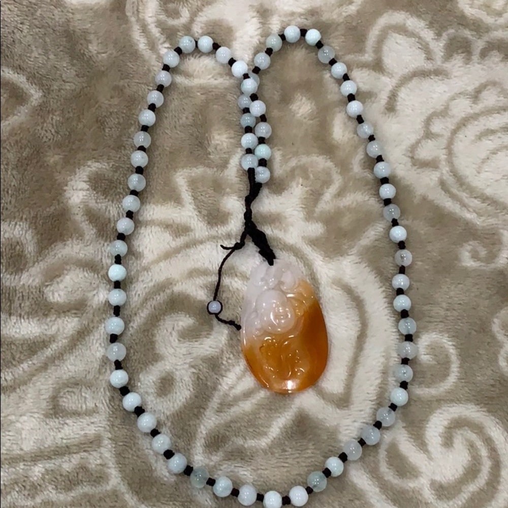 Jade necklace and pendant